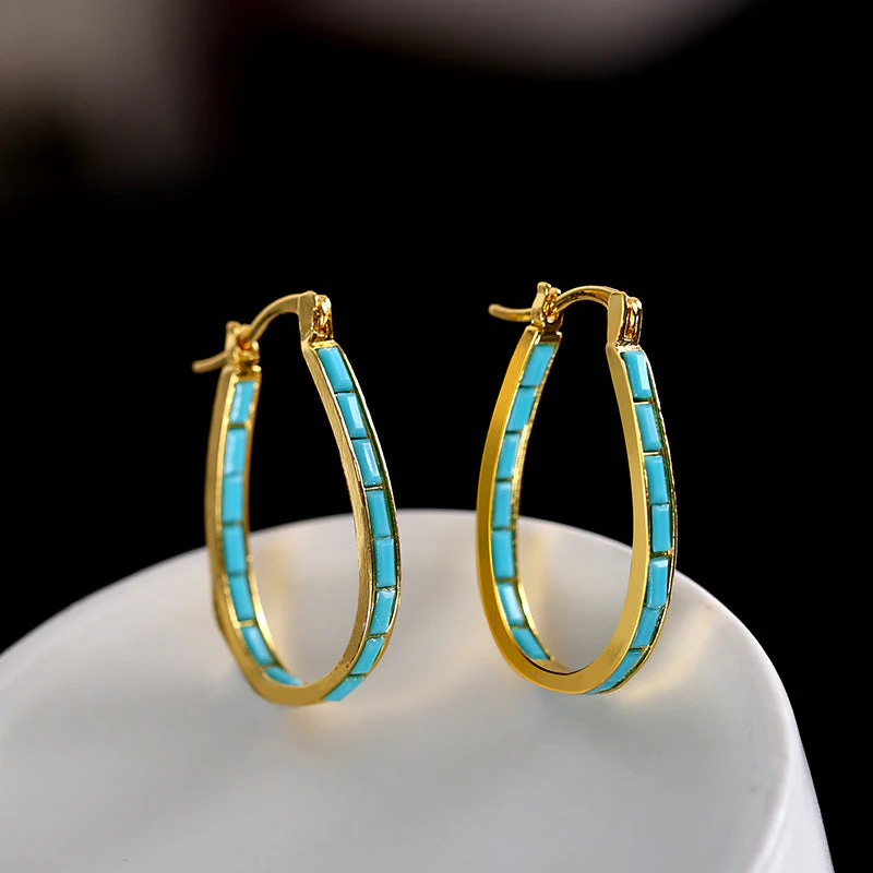 Caspian Edge Hoops | Gold - Image 2