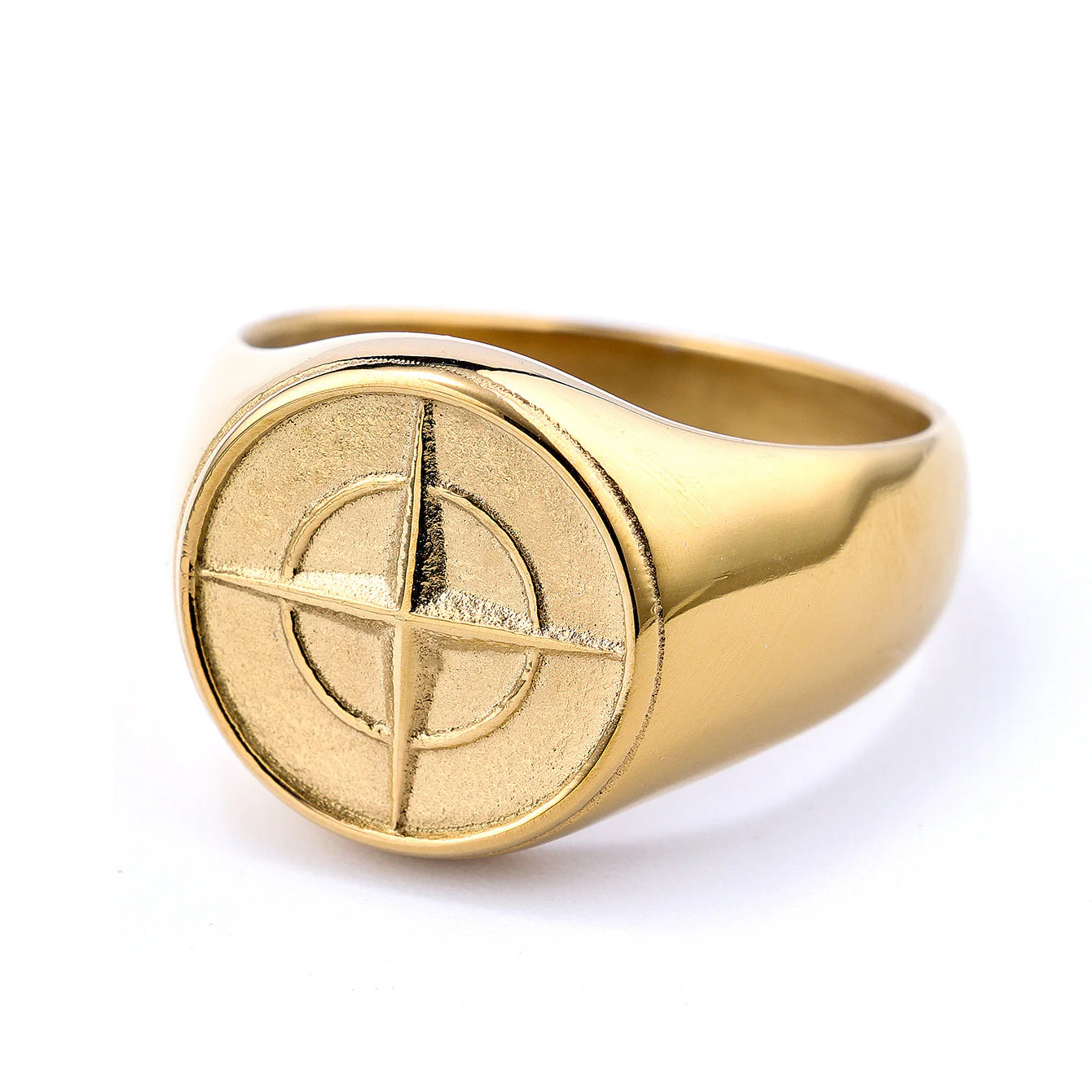 Classic Compass Signet Ring | White Gold - Image 2