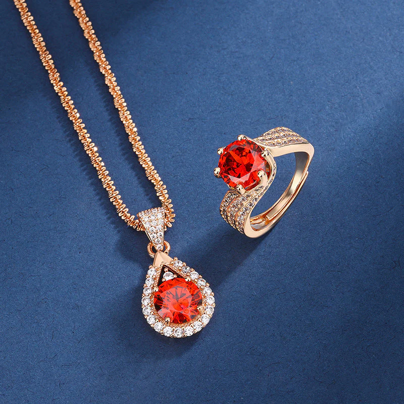 Crimson Champagne Set | Rose Gold