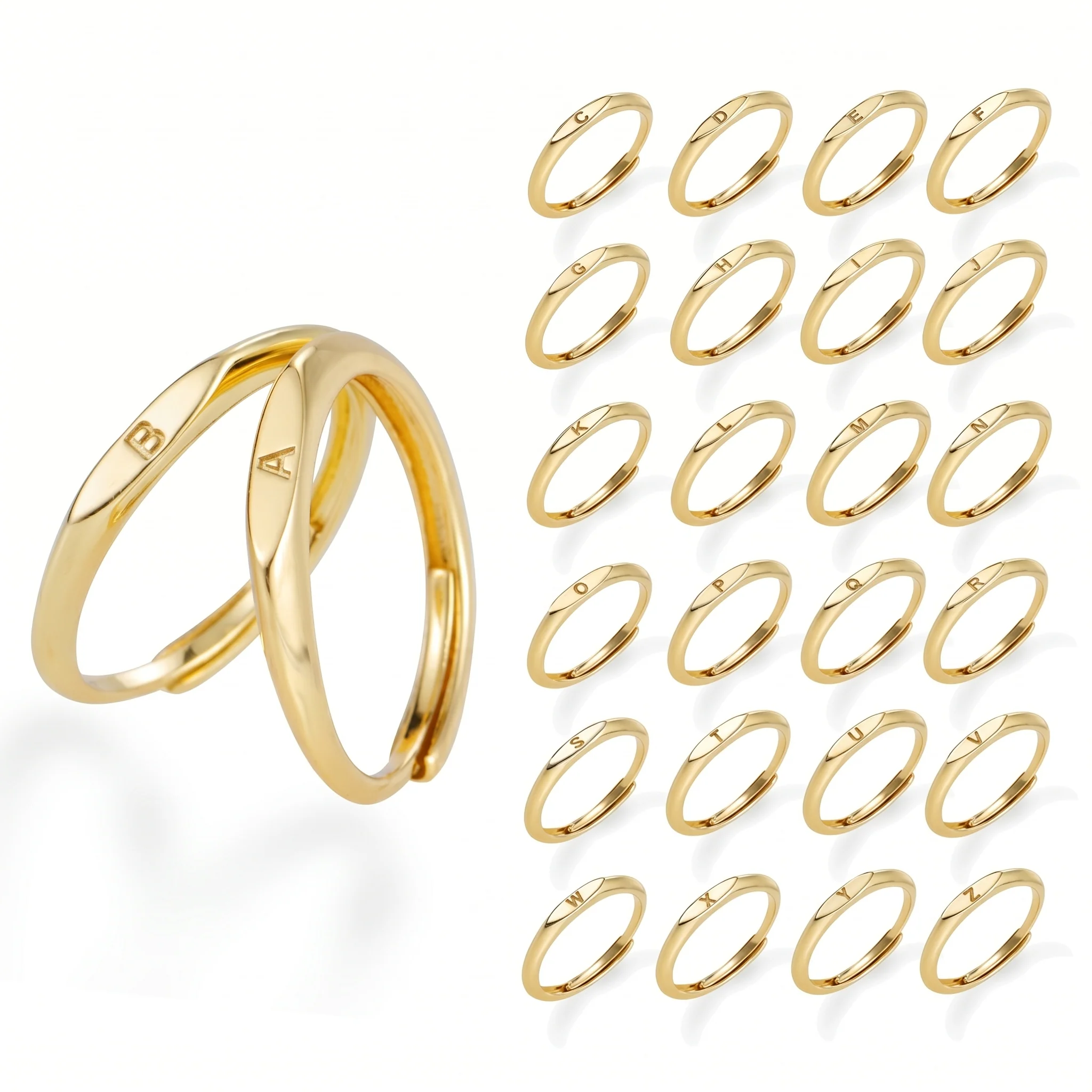 Elara Letter Ring | Gold - Image 2