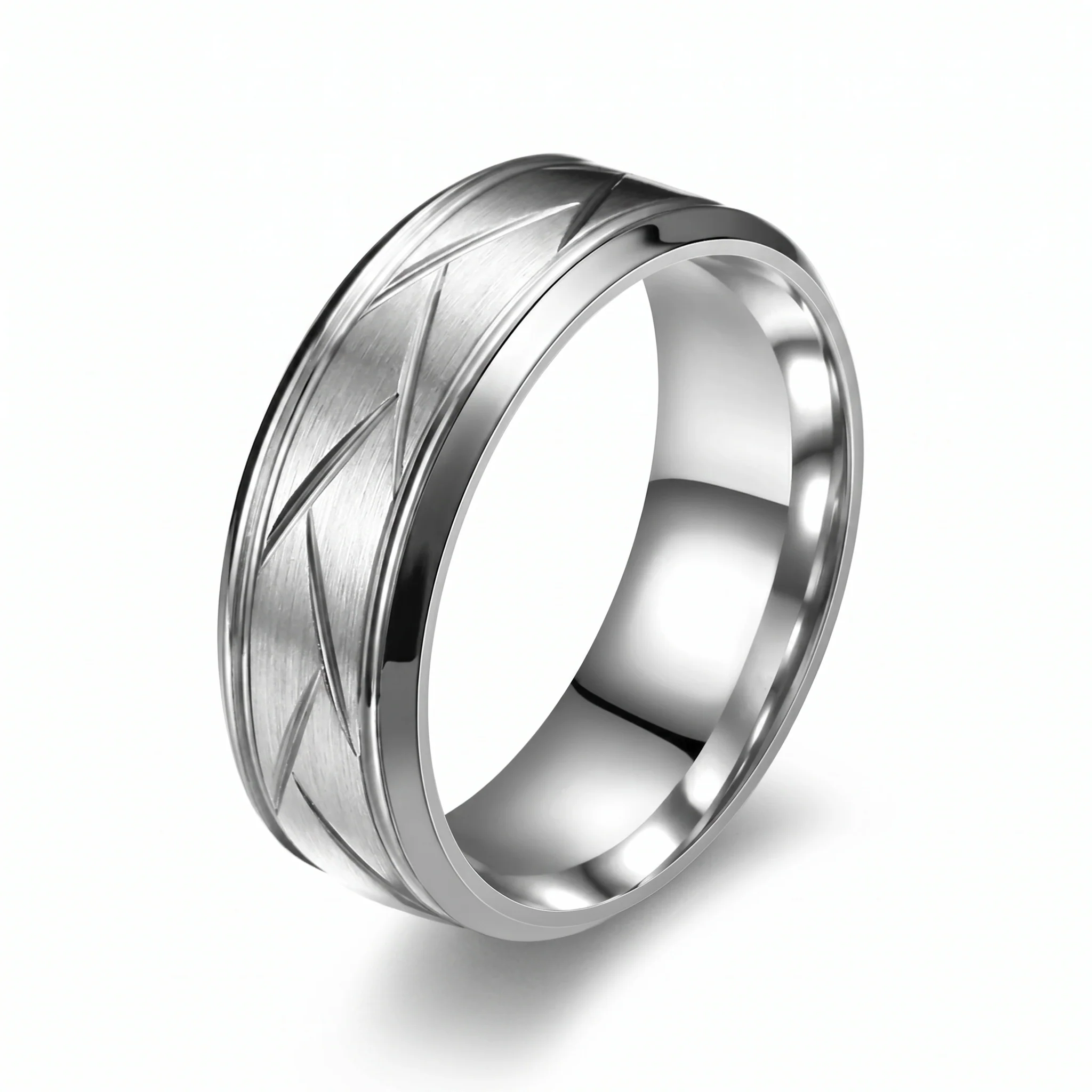Heston Cutline Ring | White Gold