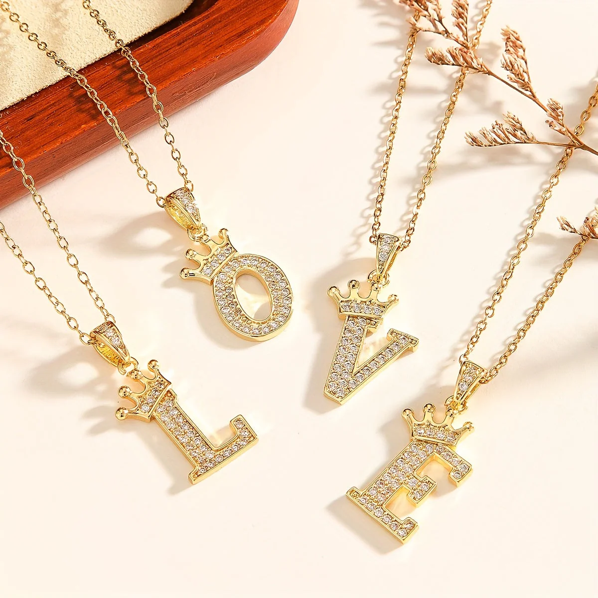 Initial Crown Necklace | Gold - Image 5
