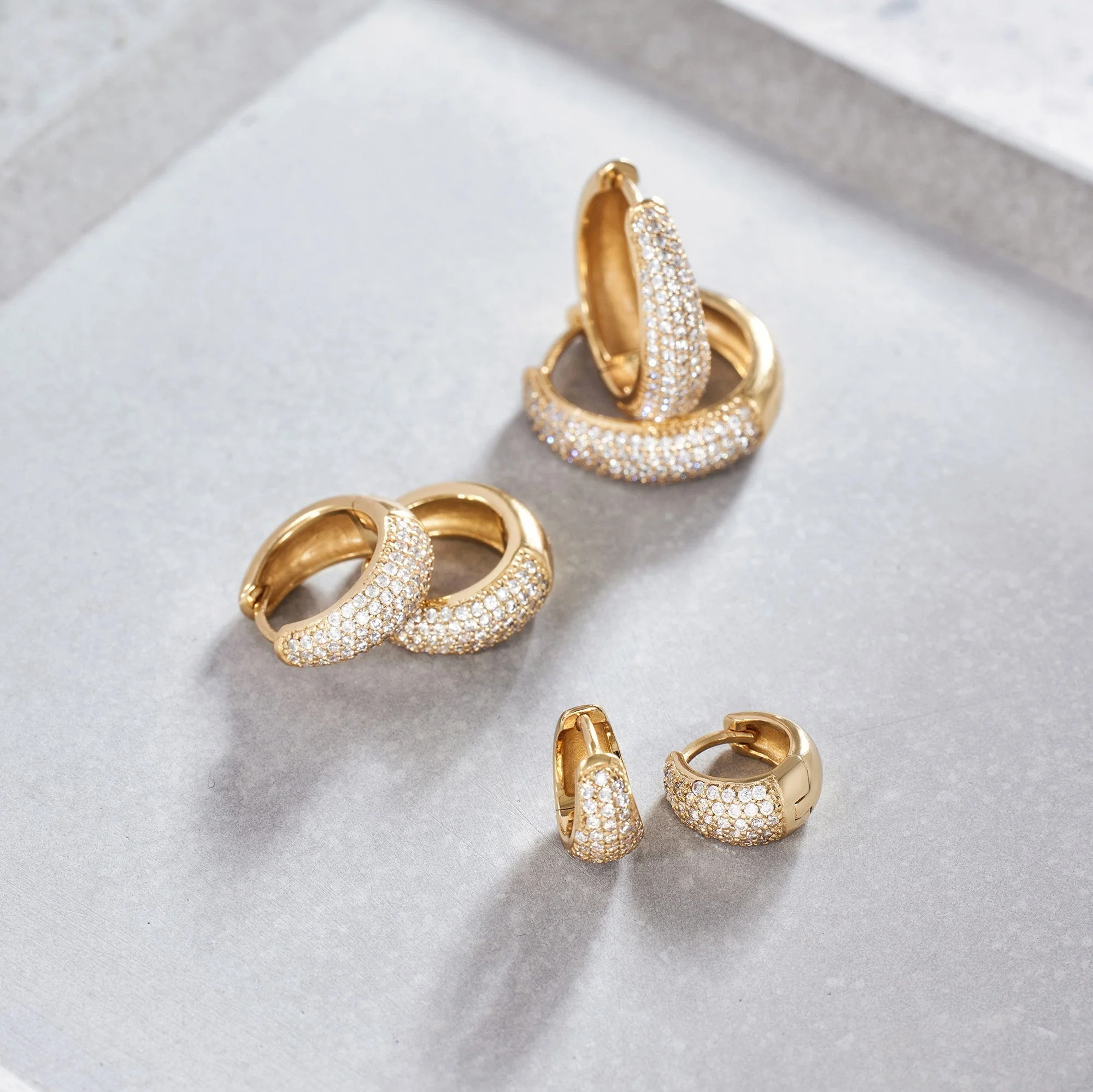 Jules Mini Hoops | White Gold - Image 4