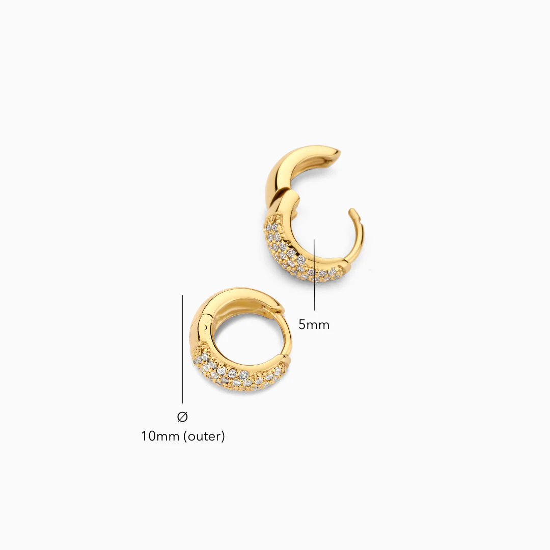 Jules Mini Hoops | White Gold - Image 5