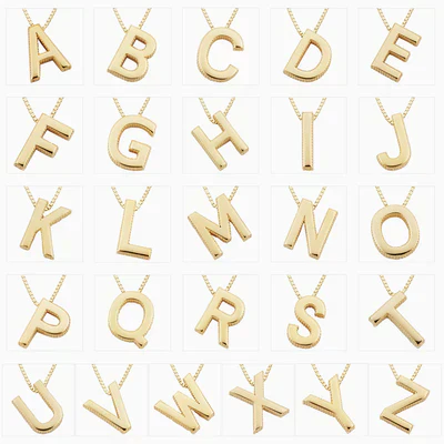 Love letter initial necklace | White Gold - Image 8