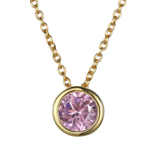 Lunaria Gemmara Birthstone Necklace | Gold - Image 11