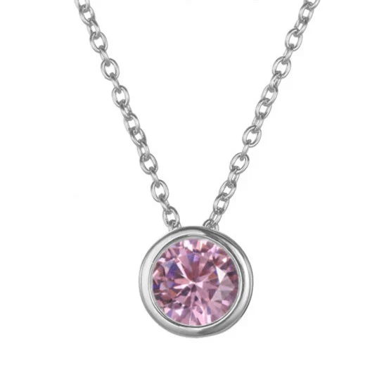 Lunaria Gemmara Birthstone Necklace | White Gold - Image 10