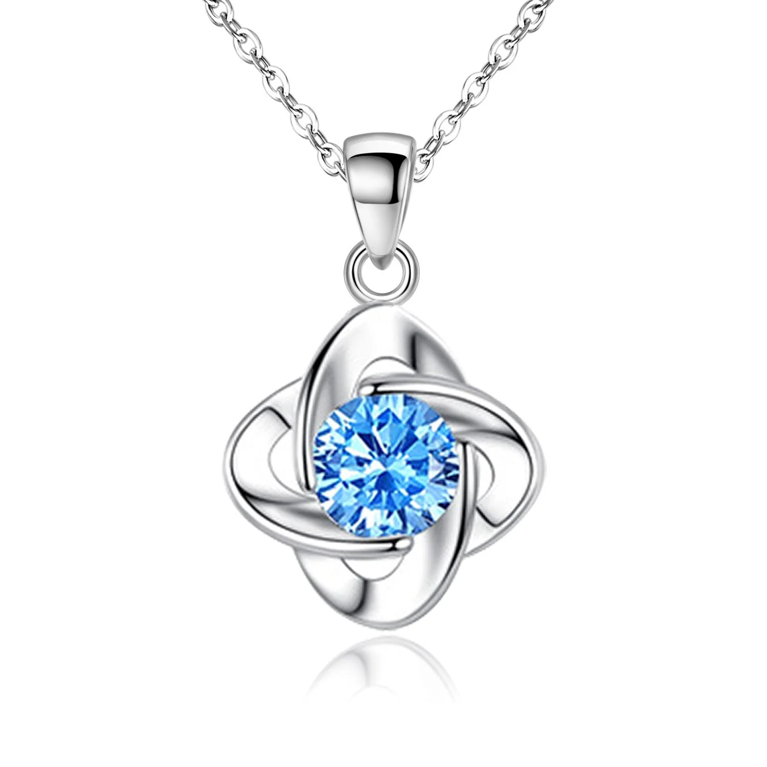 Seren Clover Loop Set Blue | White Gold - Image 4