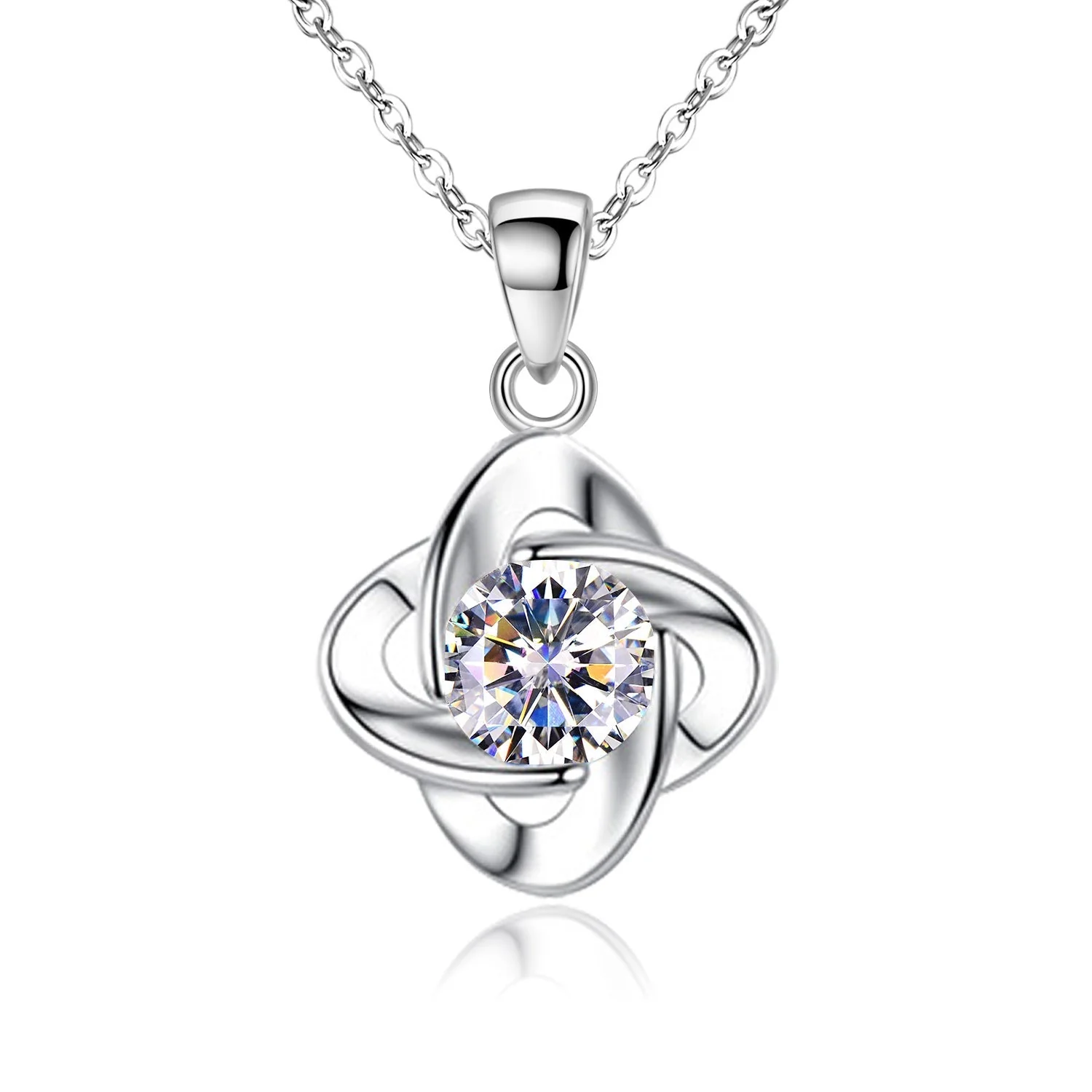 Seren Clover Loop Set | White Gold - Image 4