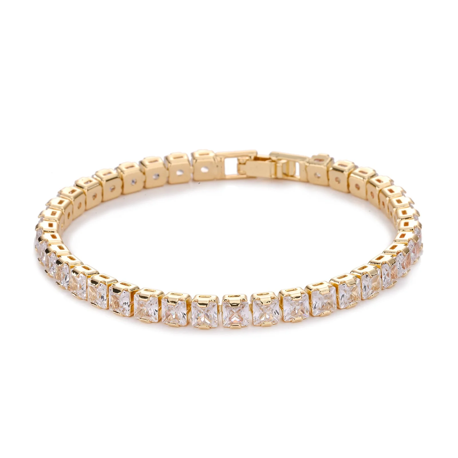Square Tennis Bracelet | Gold - Image 2