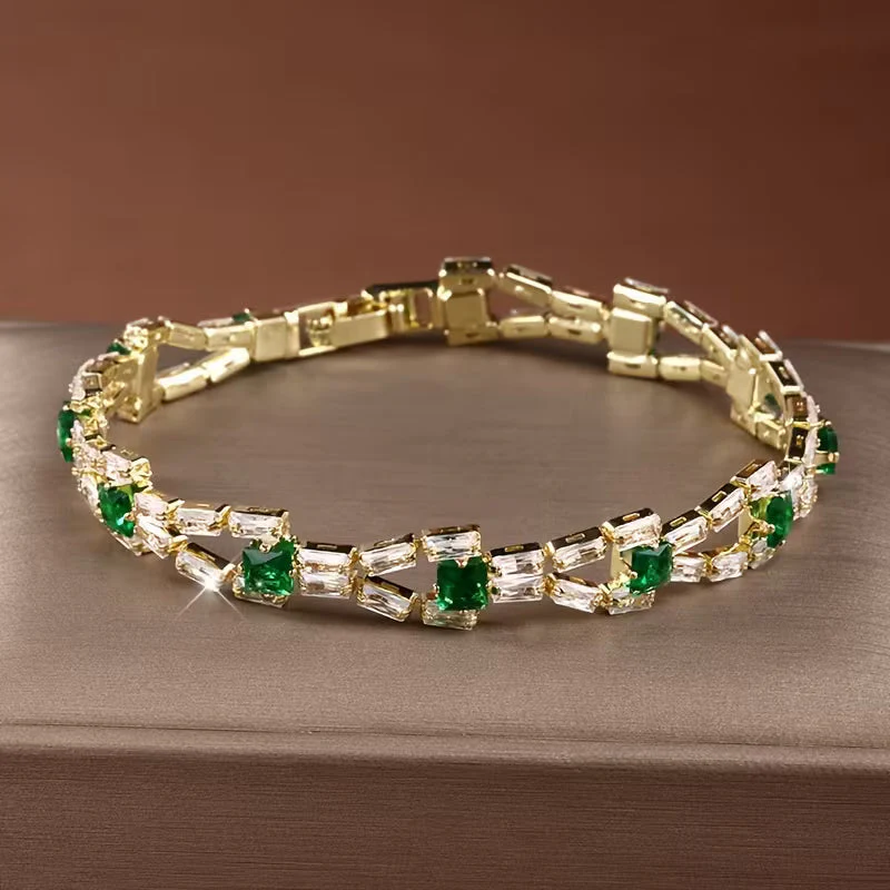 Verde Link Tennis Bracelet | Gold